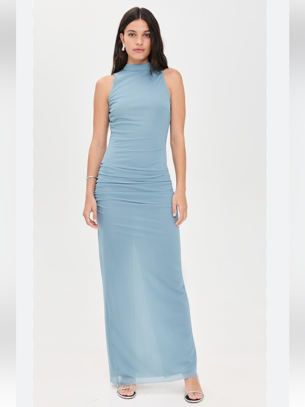 NWT • SIR the label Ruby open back gown in Aqua